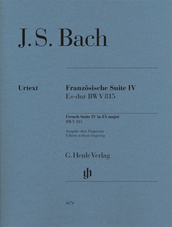 Vorderes Coverbild Französische Suite Nr.4 Es-dur BWV815