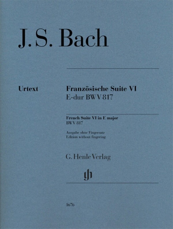 Vorderes Coverbild Französische Suite Nr.6 E-dur BWV817