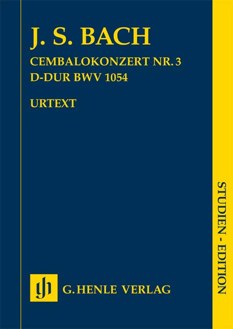 Vorderes Coverbild Cembalokonzert Nr.3 D-Dur BWV 1054