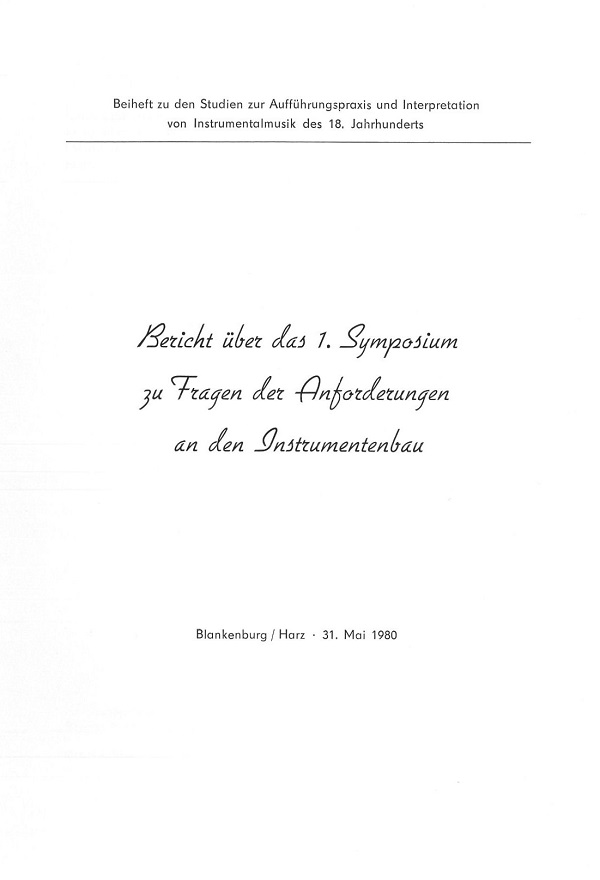 Vorderes Coverbild Anforderungen an den Instrumentenbau