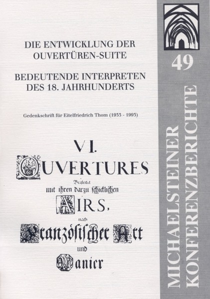 Vorderes Coverbild Die Entwicklung der Ouvertüren-Suite im 17. und 18. Jahrhundert