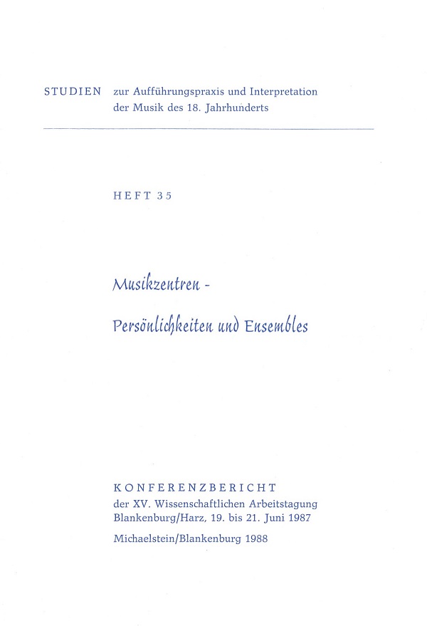 Vorderes Coverbild Musikzentren und ihre Ensembles