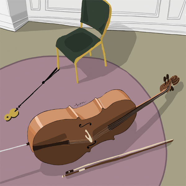 Vorderes Coverbild Practice Room Postcard Cello