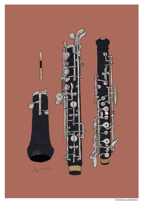 Vorderes Coverbild Illustrated Postcard Oboe 1