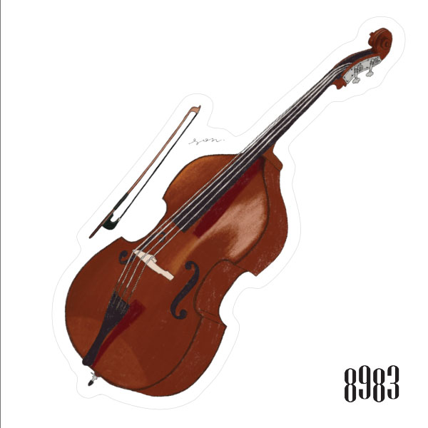 Vorderes Coverbild Instrument Sticker (VE je 2 St.) Kontrabass