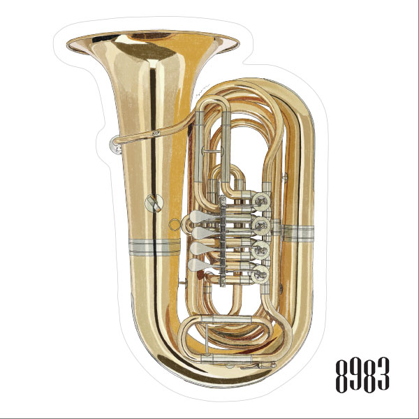 Vorderes Coverbild Instrument Sticker Tuba