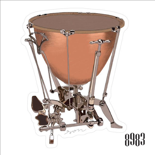 Vorderes Coverbild Instrument Sticker Pauke