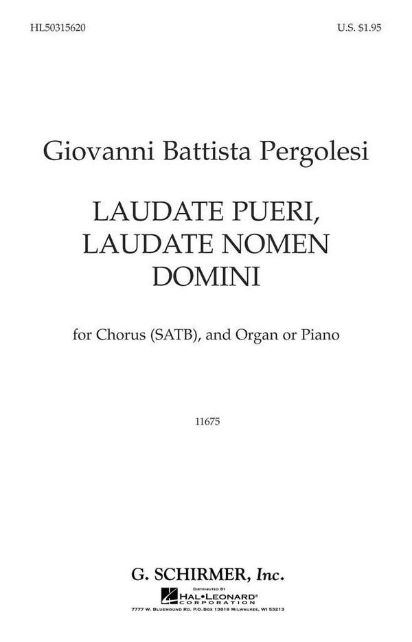 Vorderes Coverbild Giovanni Battista Pergolesi, Laudate Pueri Laudate Nomen Domini
