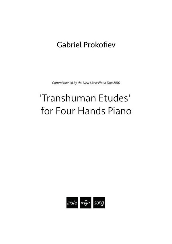 Vorderes Coverbild Gabriel Prokofiev, Transhuman Etudes