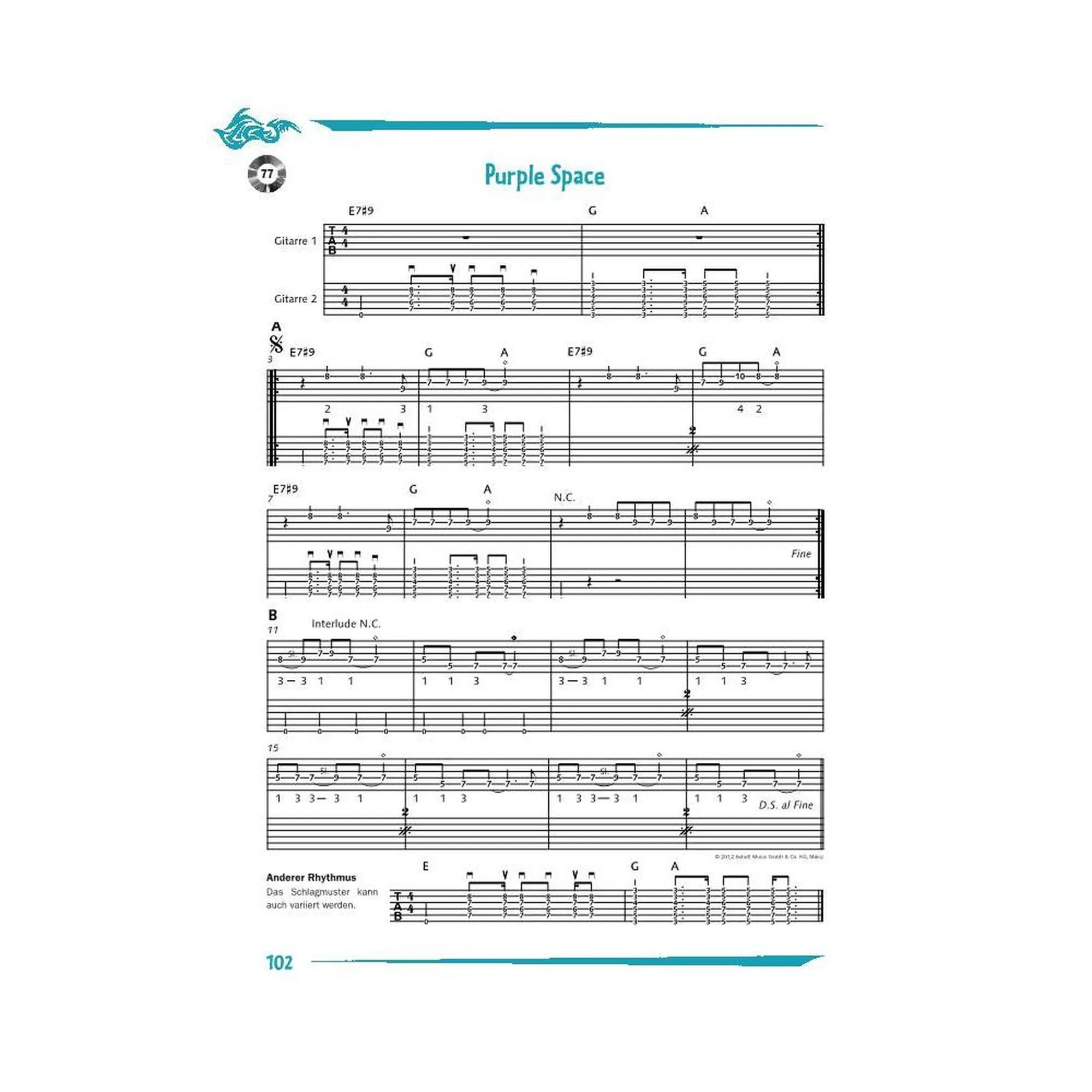 Rockgitarre spielen ohne Noten