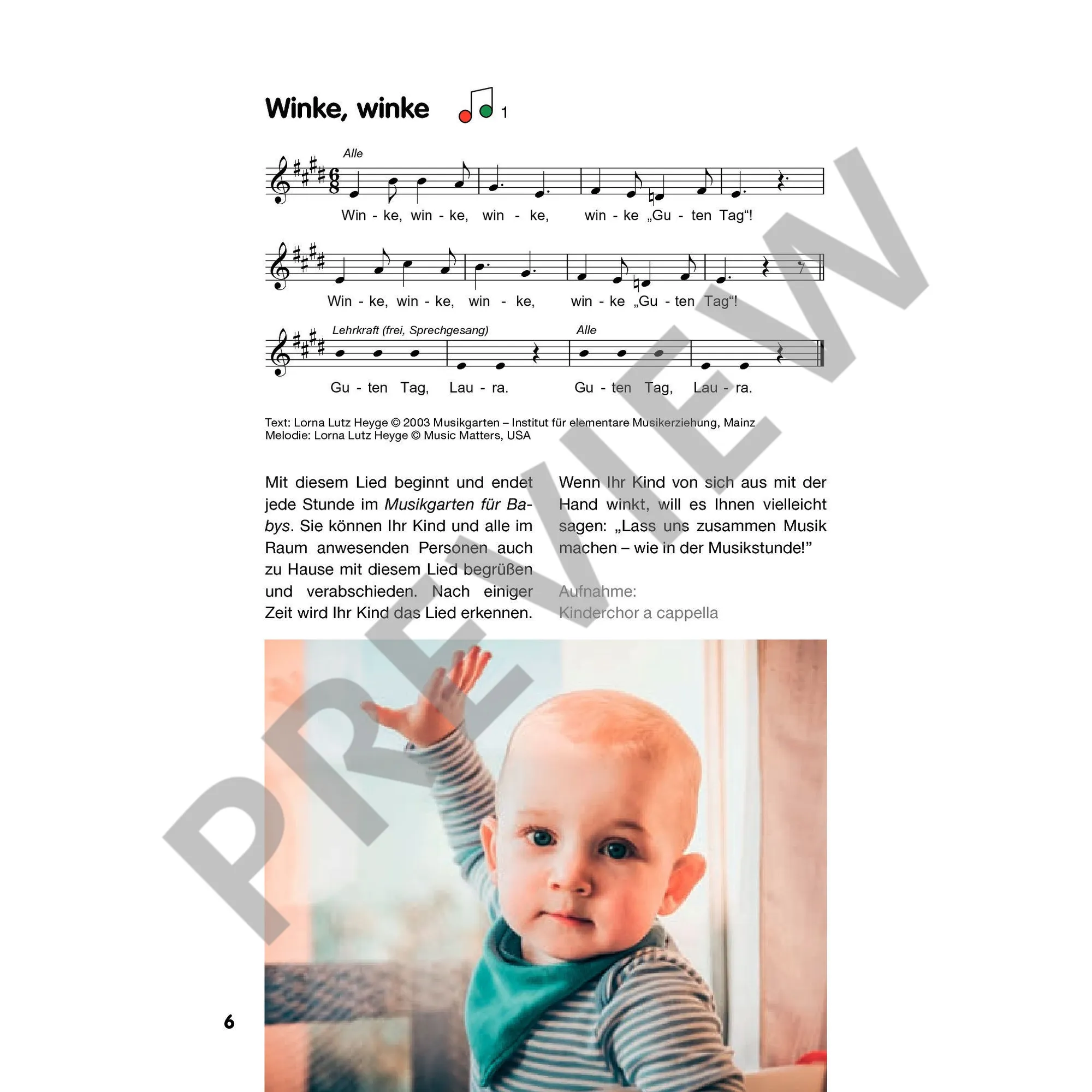 Für Babys - Liederheft 1