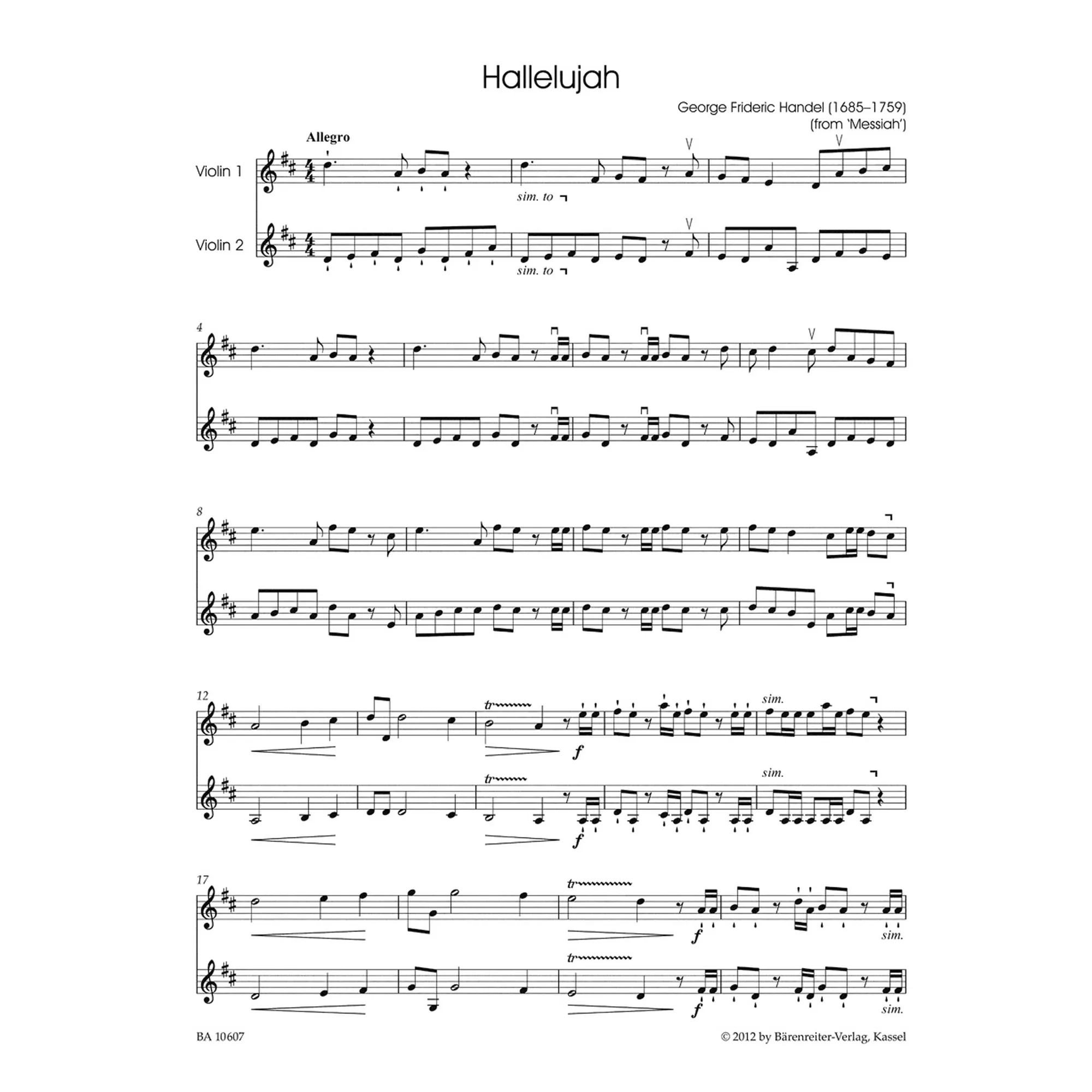 Violin Classics - Duette für Violine
