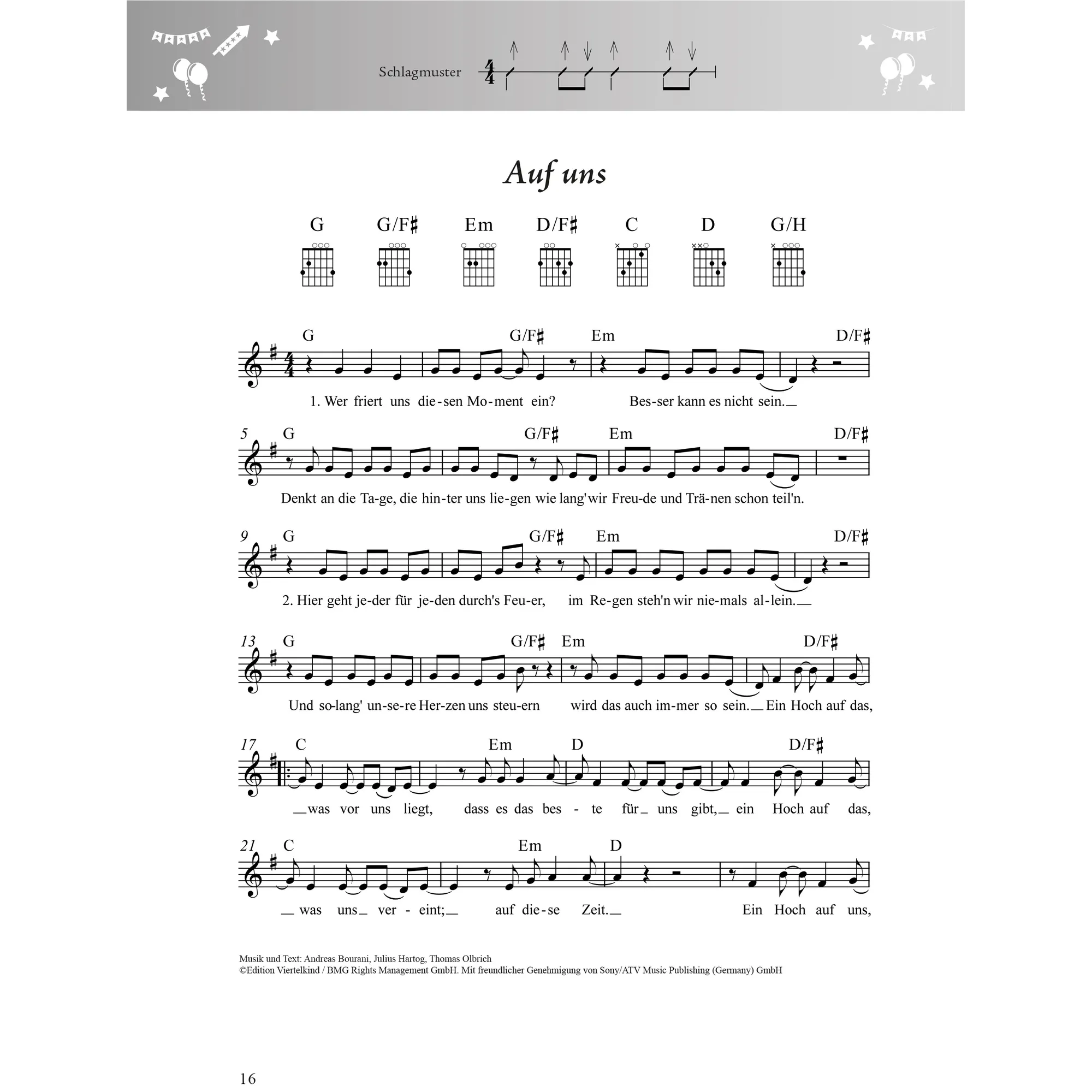 Das Fetenbuch für Alt und Jung für Gesang und Ukulele