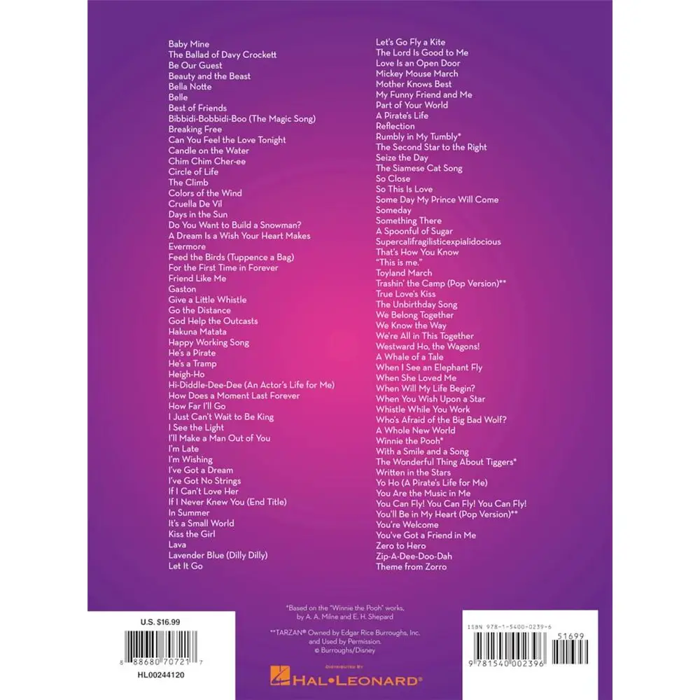 101 Disney Songs