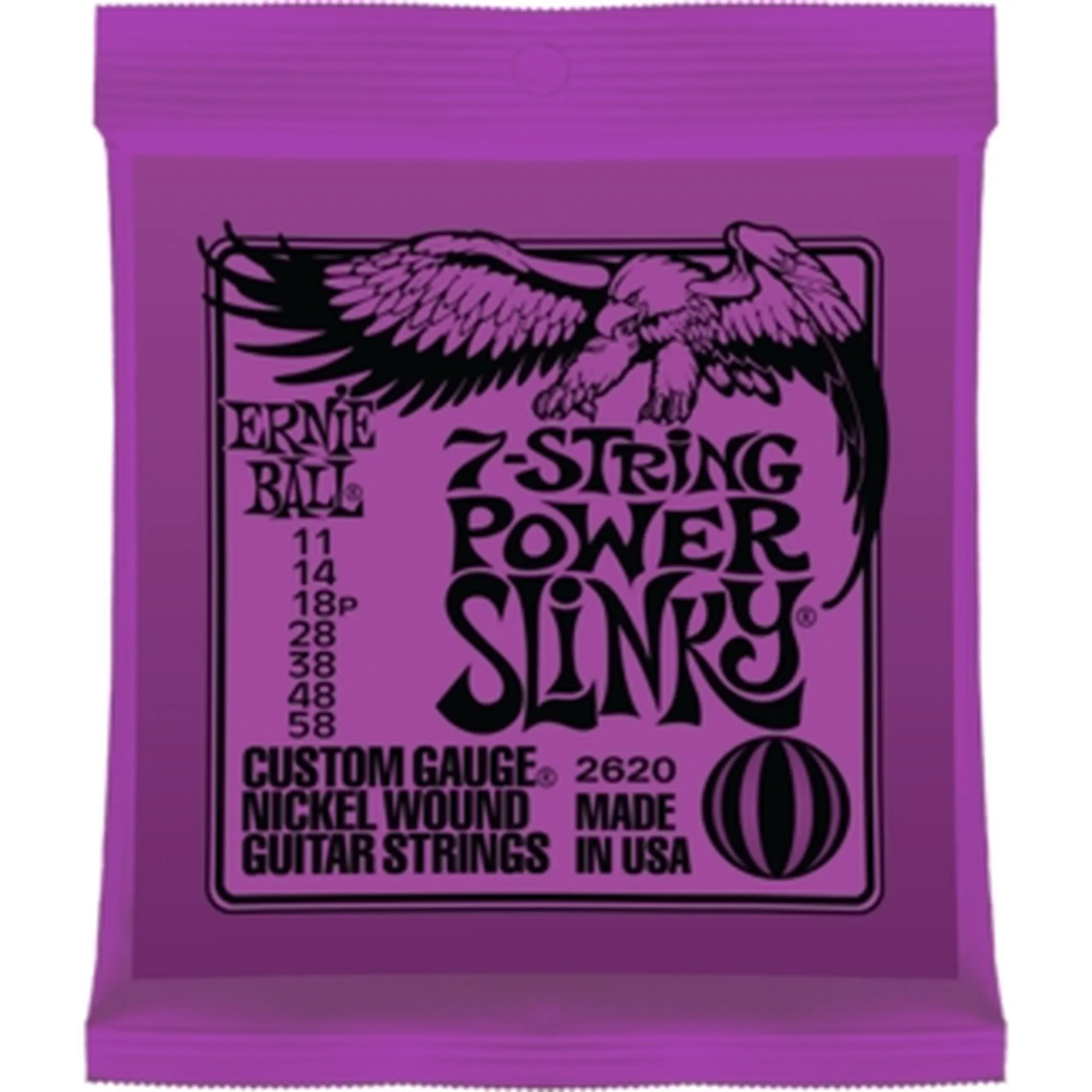 Ernie Ball EB2620 Power Slinky Nickel 7-String