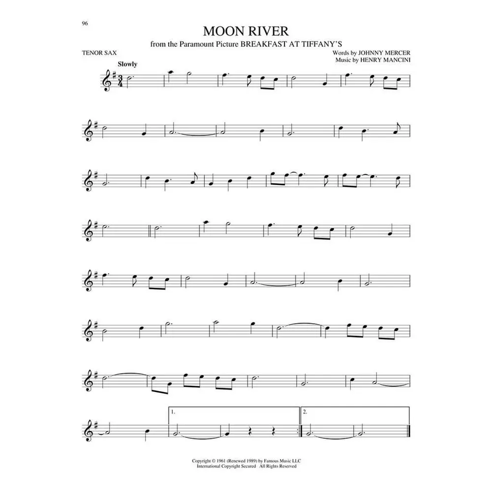 The big Book of Tenor Saxophone Songs