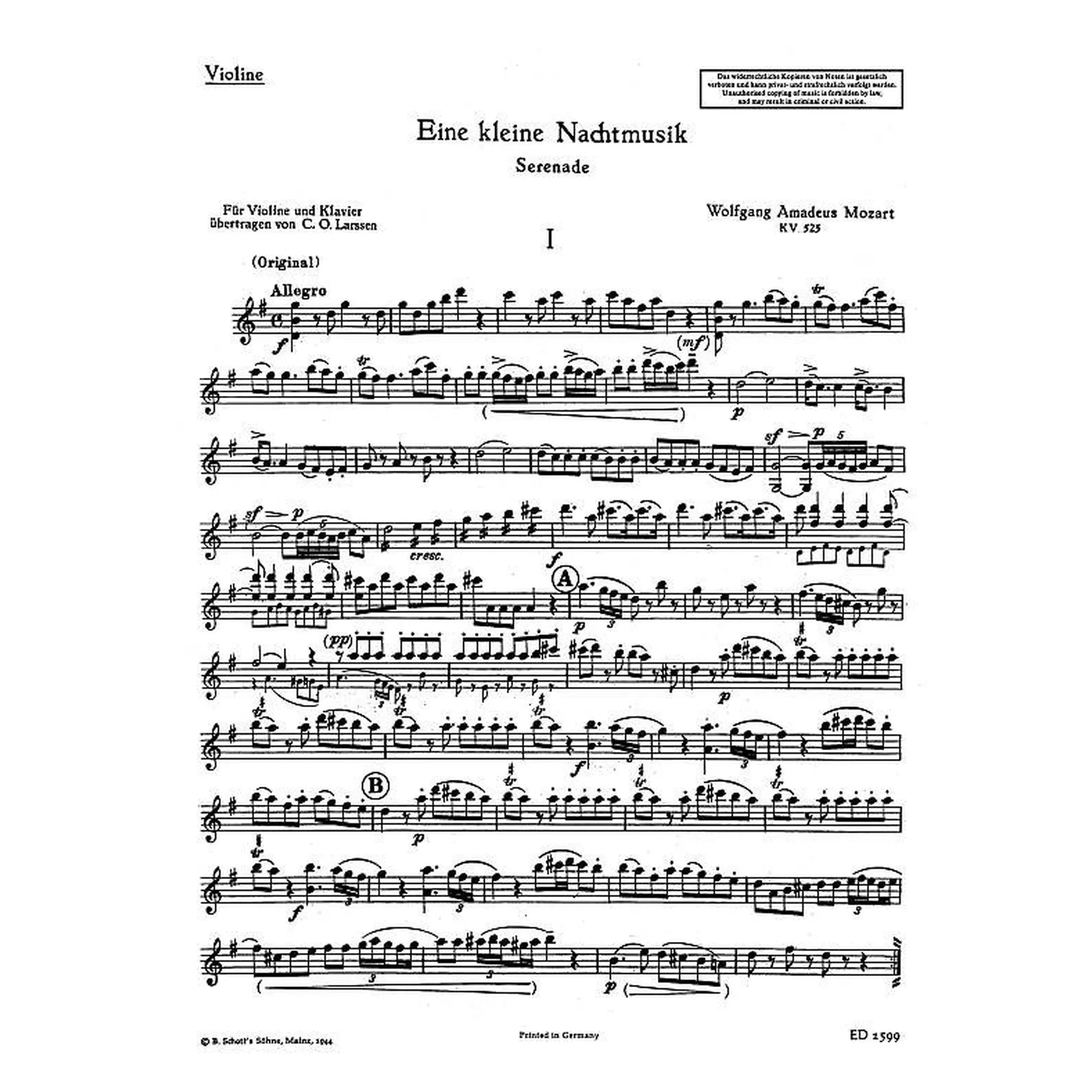 Eine kleine Nachtmusik G-Dur, KV 525