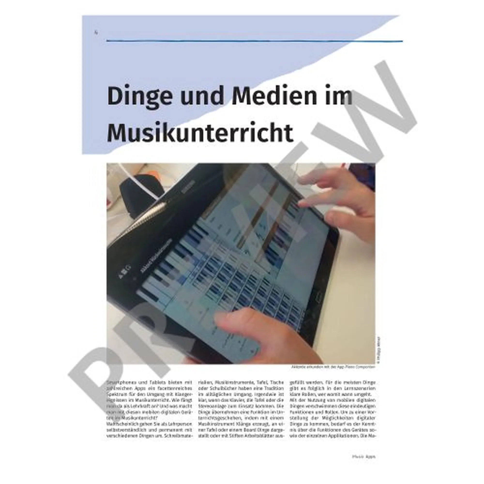 Music Apps: Unterrichten mit Smartphones und Tablets