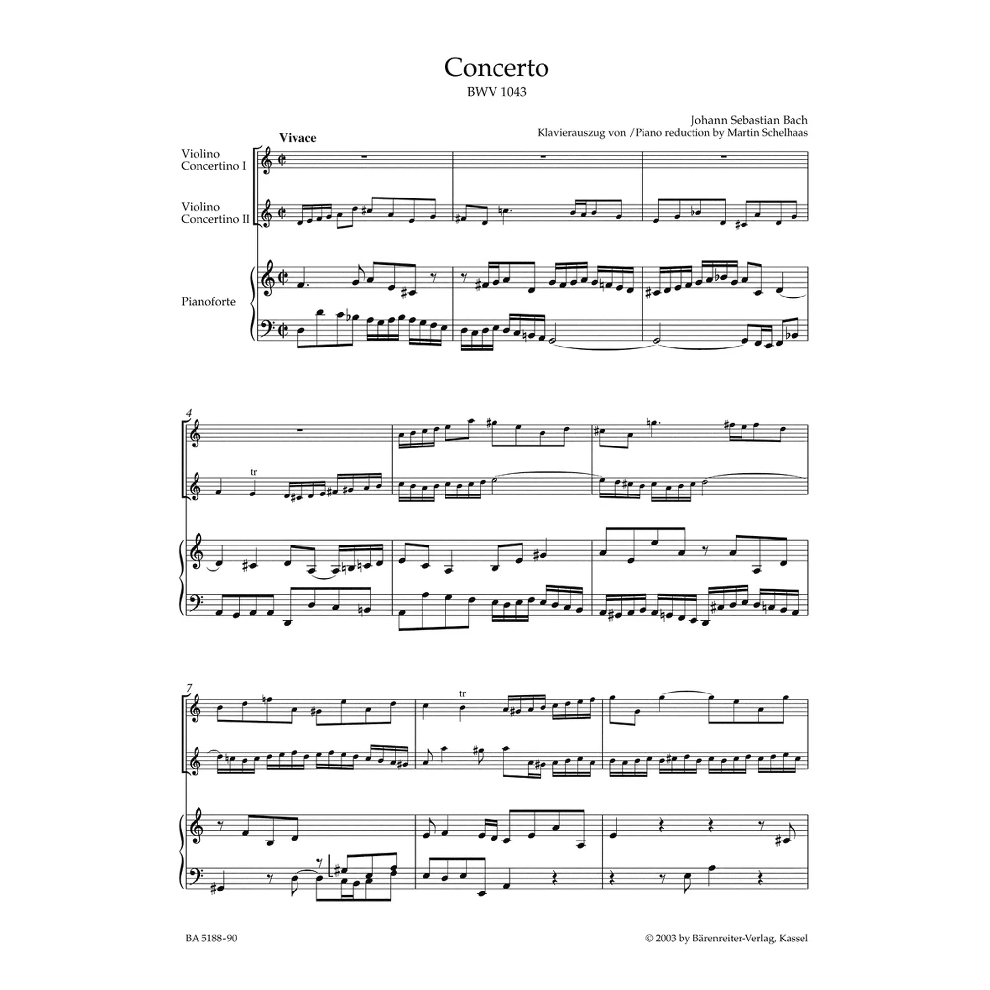 Konzert d-moll BWV 1043
