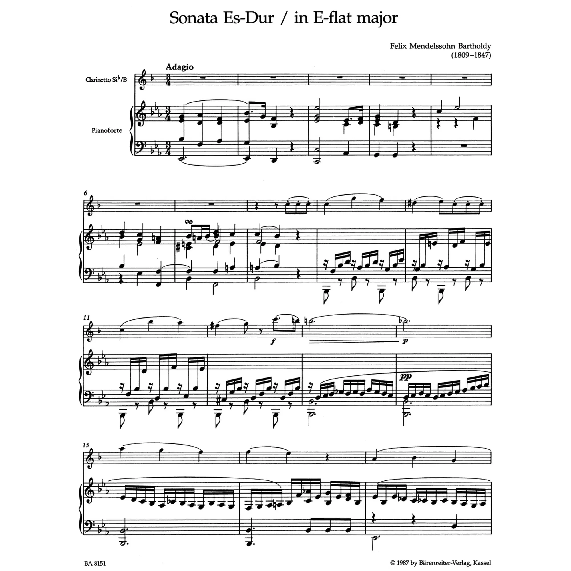 Sonate Es-Dur