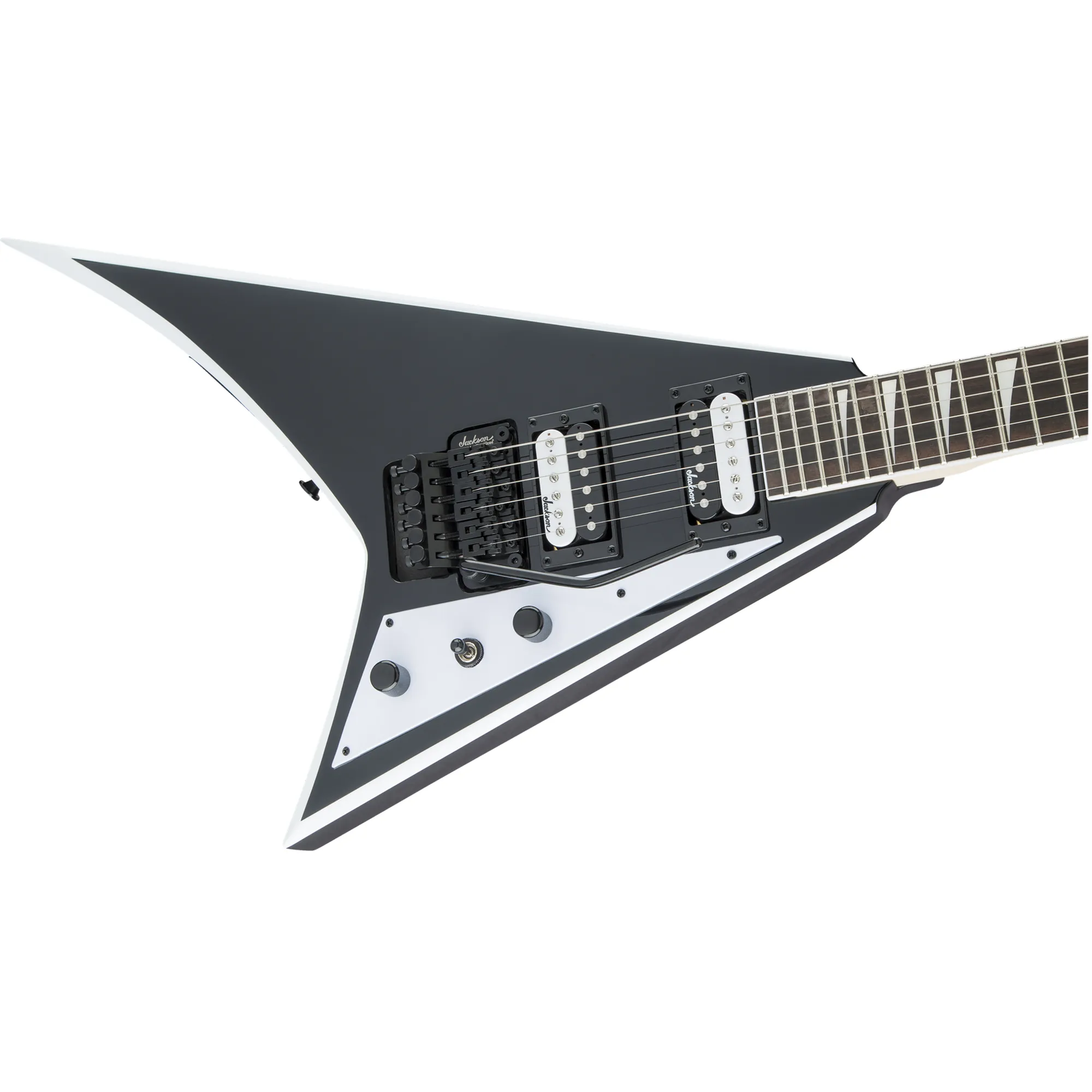 Jackson JS32 Rhoads AH FB - Black with White Bevels