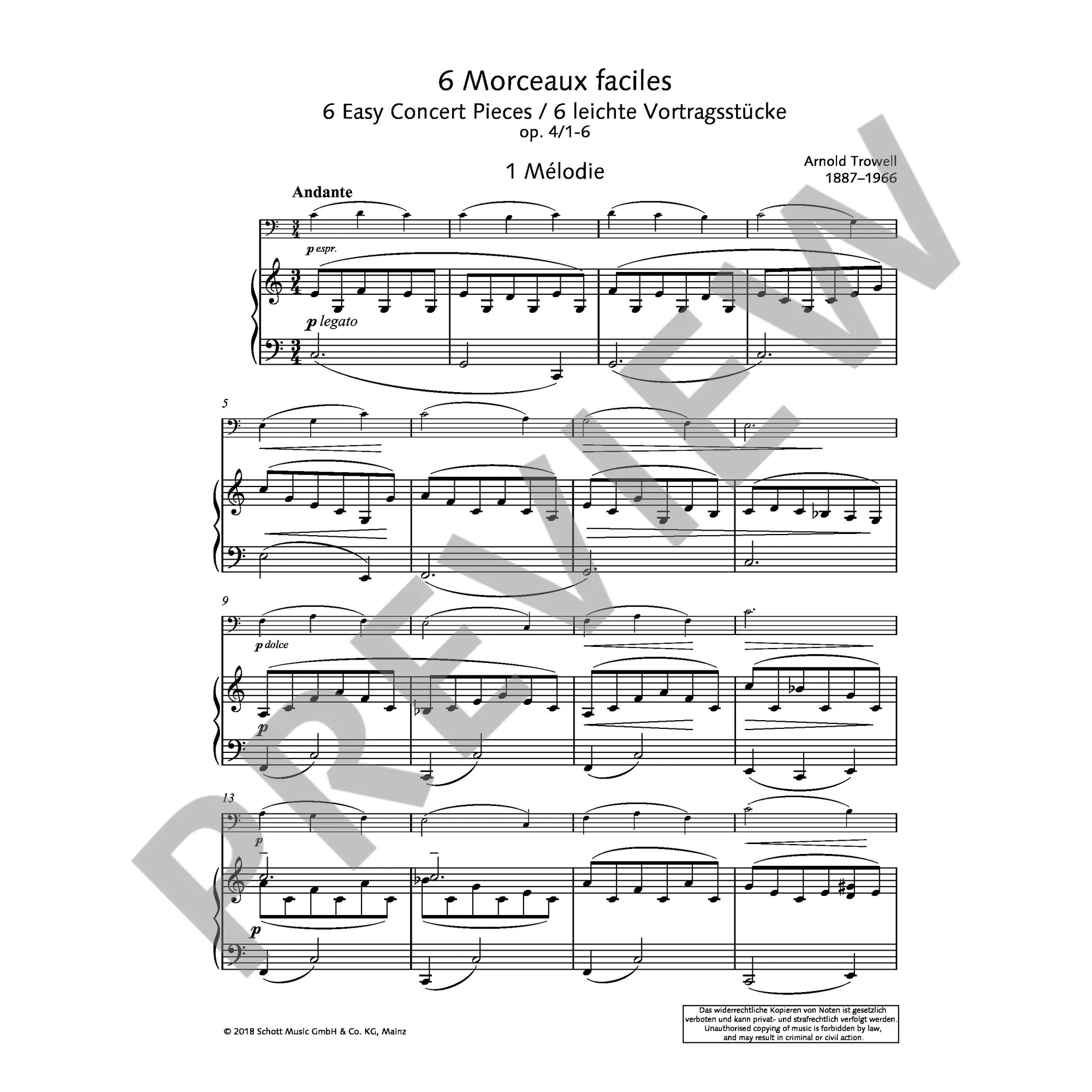 6 leichte Vortragsstücke op.4/1-6