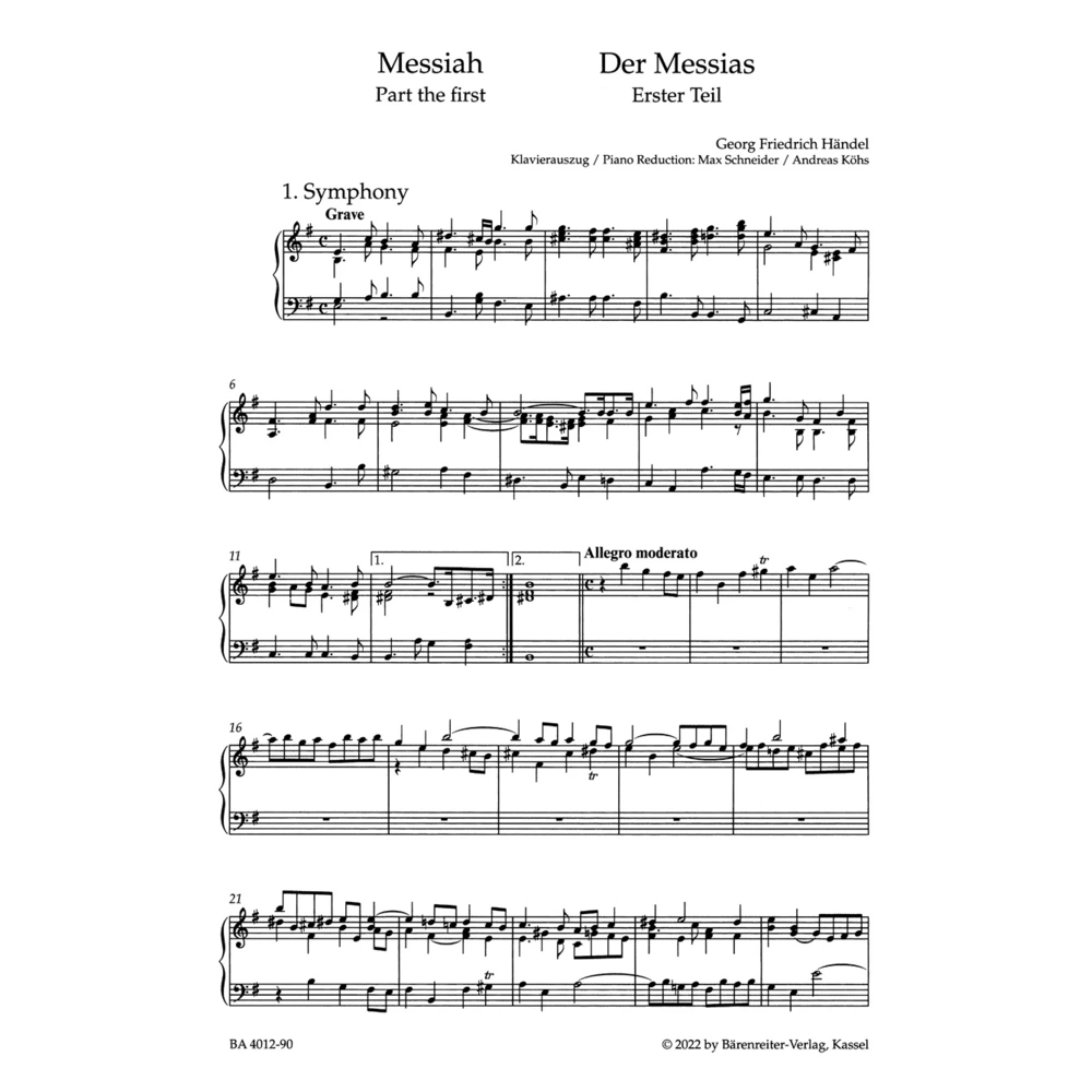The Messiah - Der Messias HWV 56