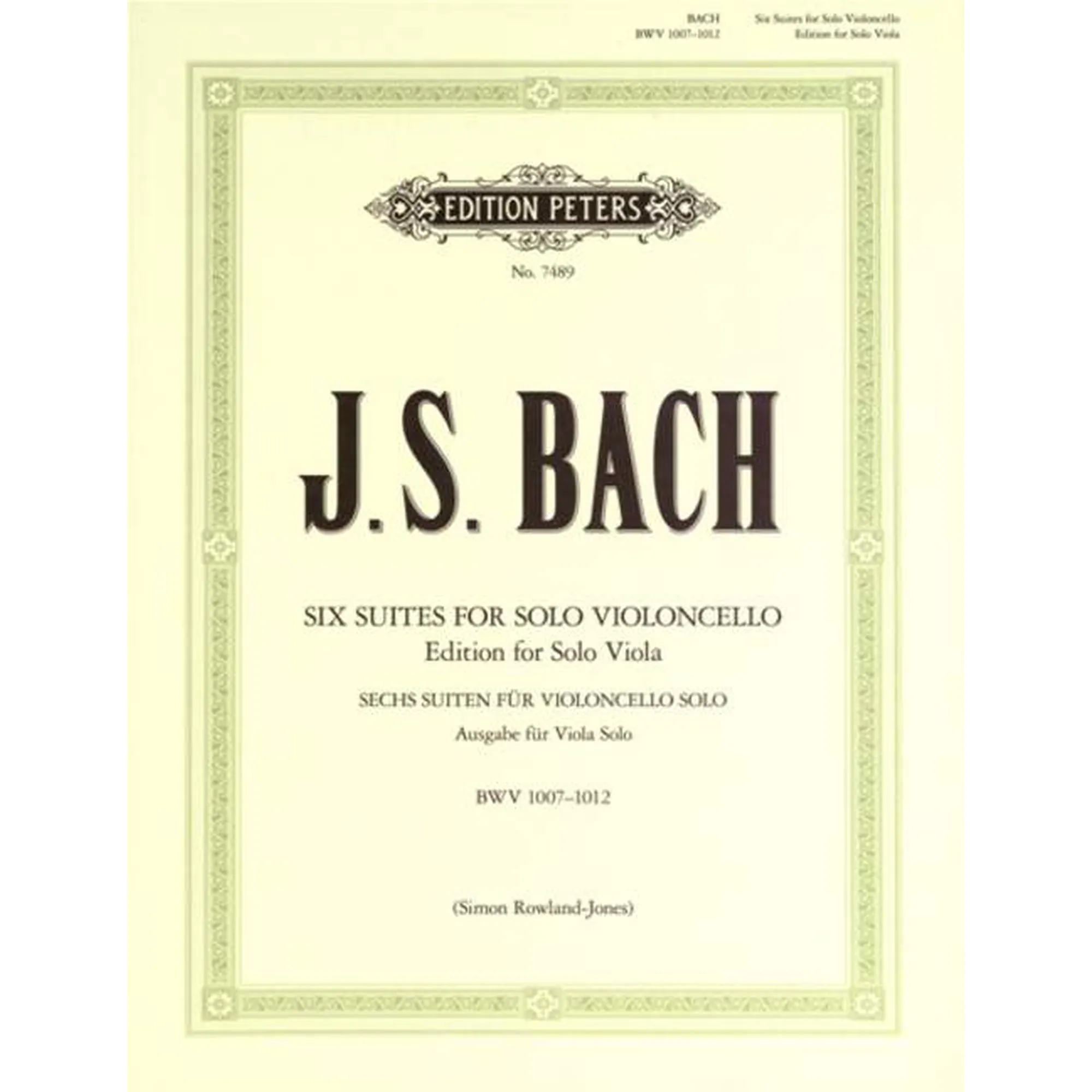 6 Suiten BWV 1007-1012