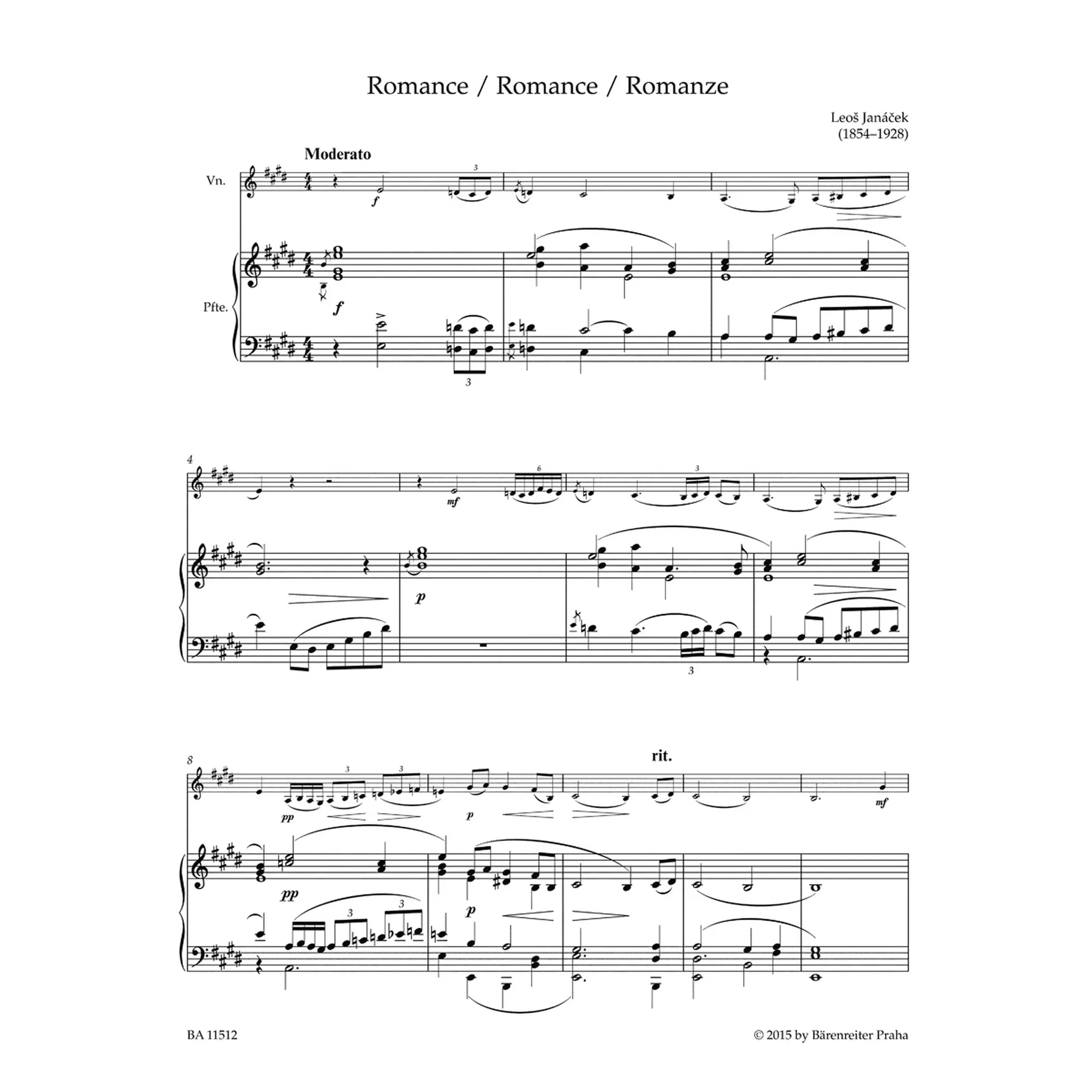 Werke für Violine und Klavier