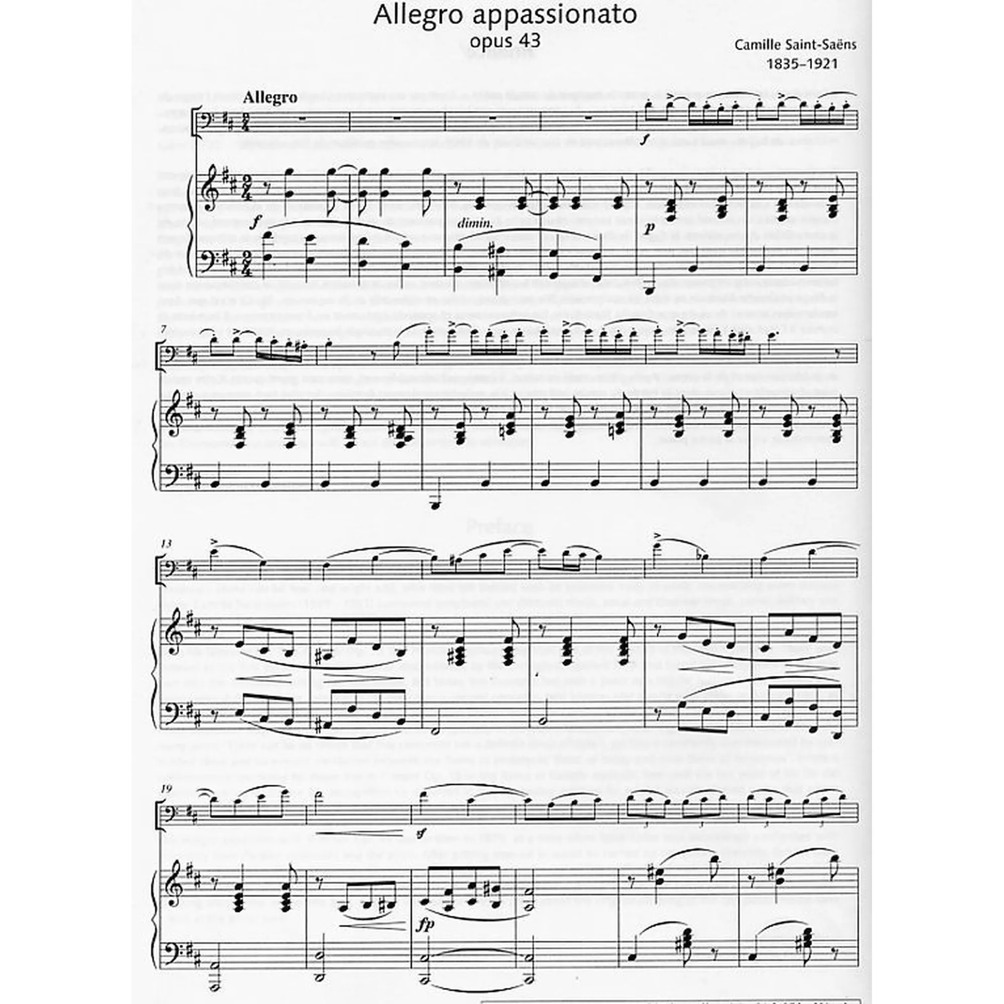 Allegro appaassionato h-moll op. 43
