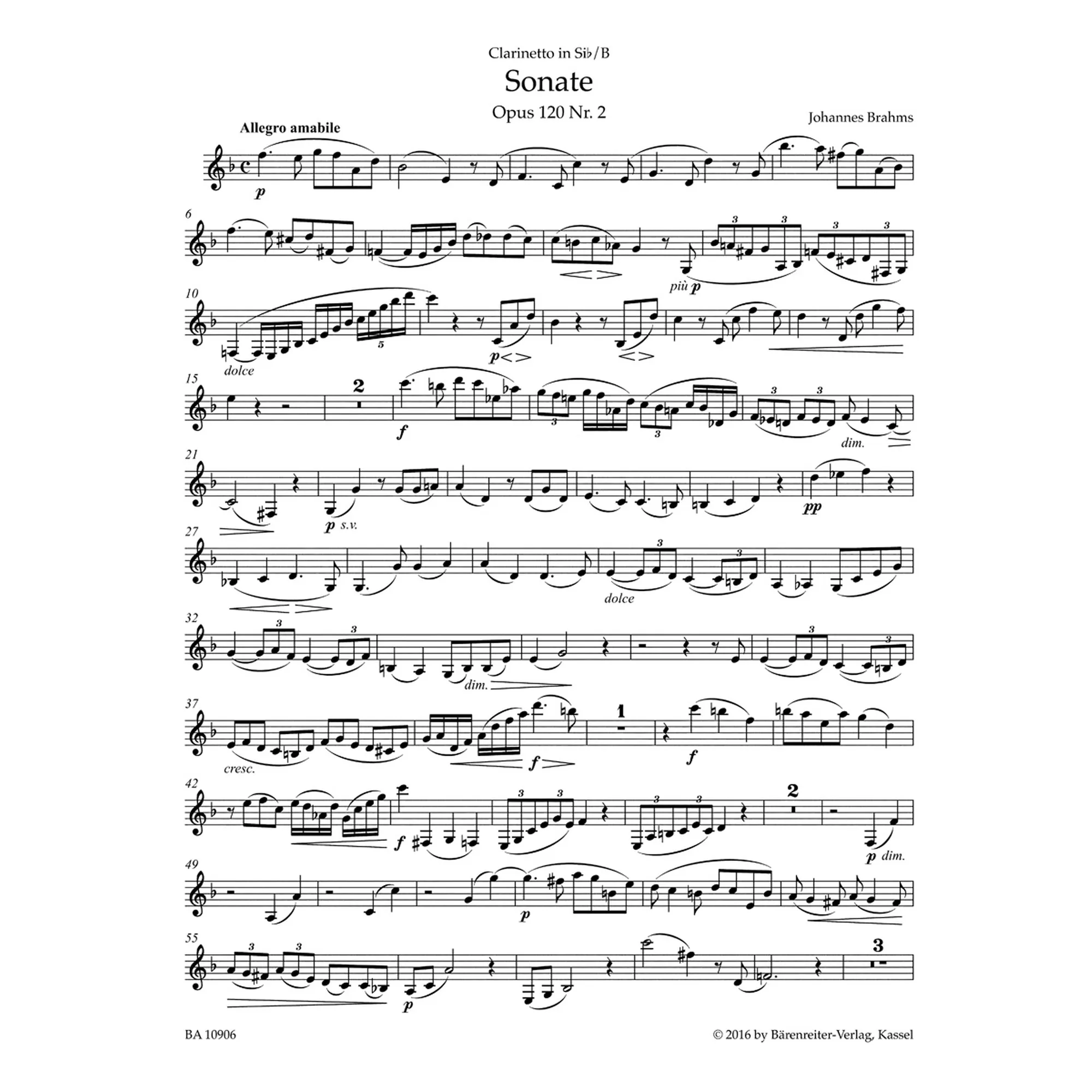Sonaten in f-Moll und Es-Dur op. 120