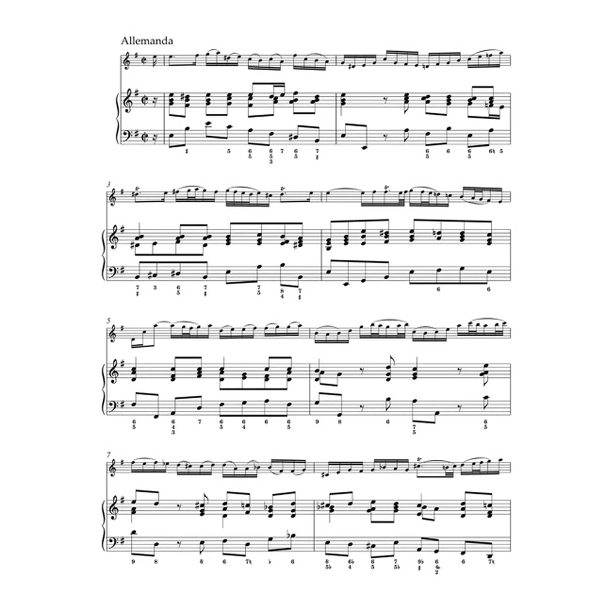 Sonate G-Dur, e-Moll und Fuge g-Moll