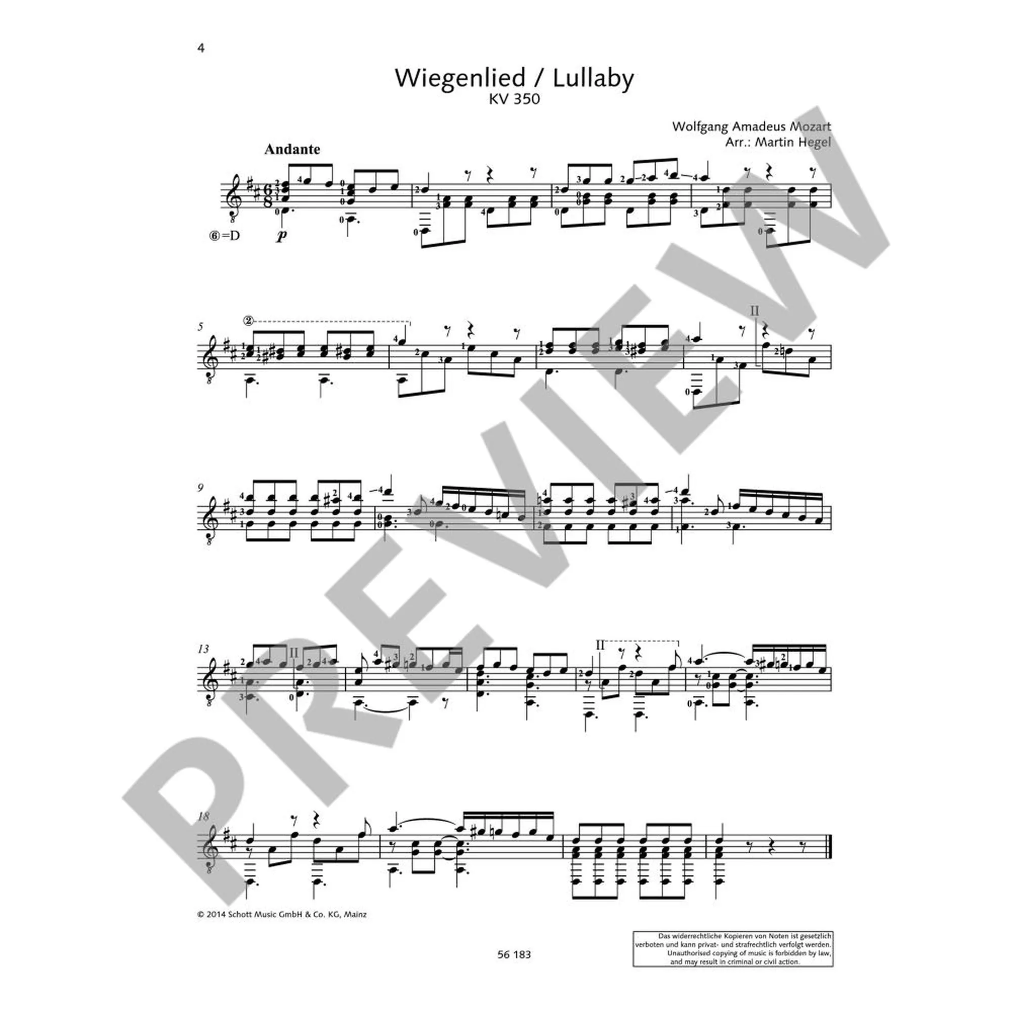 Mozart for Guitar