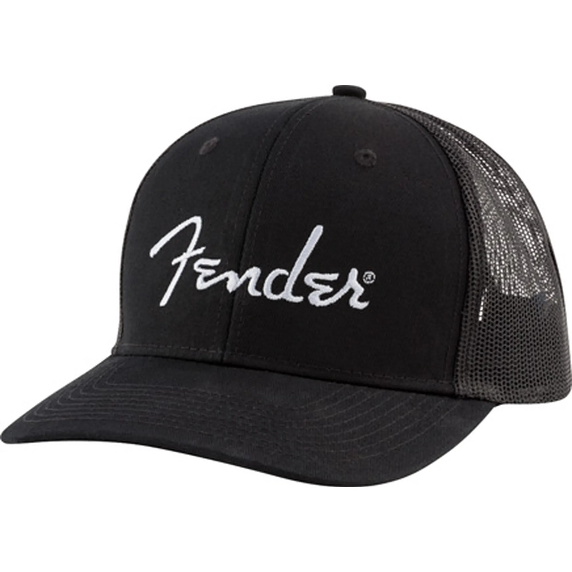 Fender Snapback Hat Silver Logo BLK