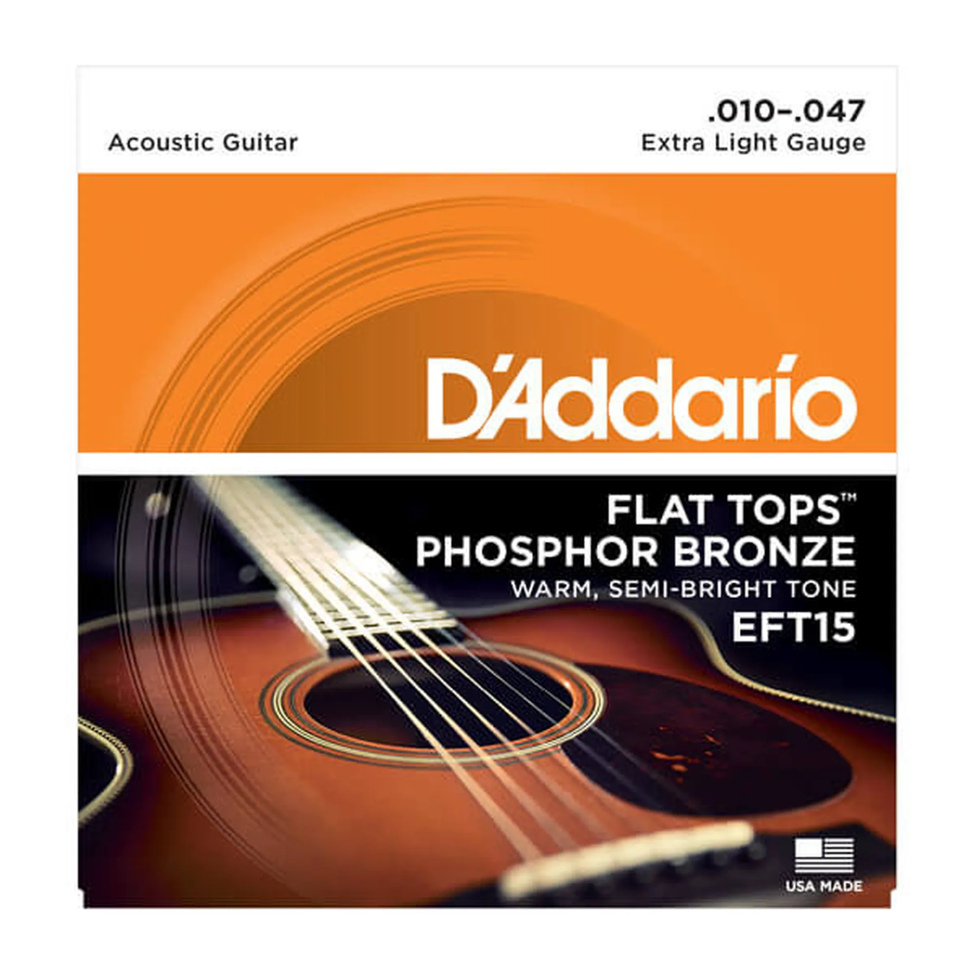 D´Addario EFT15 Flat Tops PB Extra Light