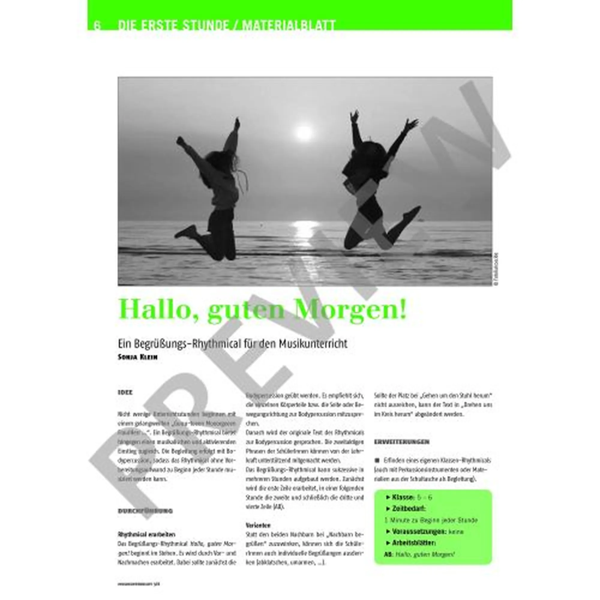 Musikunterricht Klasse 5/6