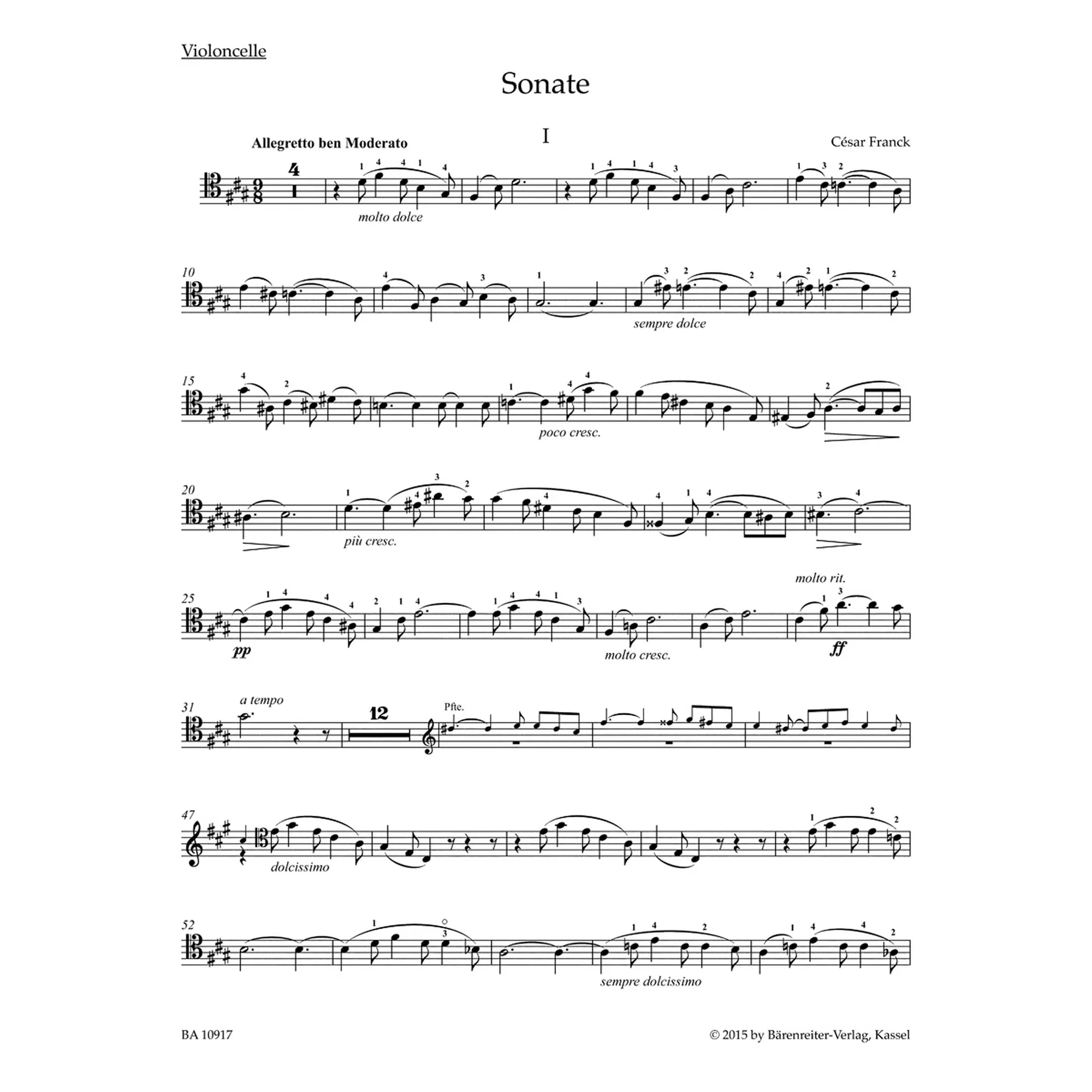 Sonate A-Dur/Mélancolie