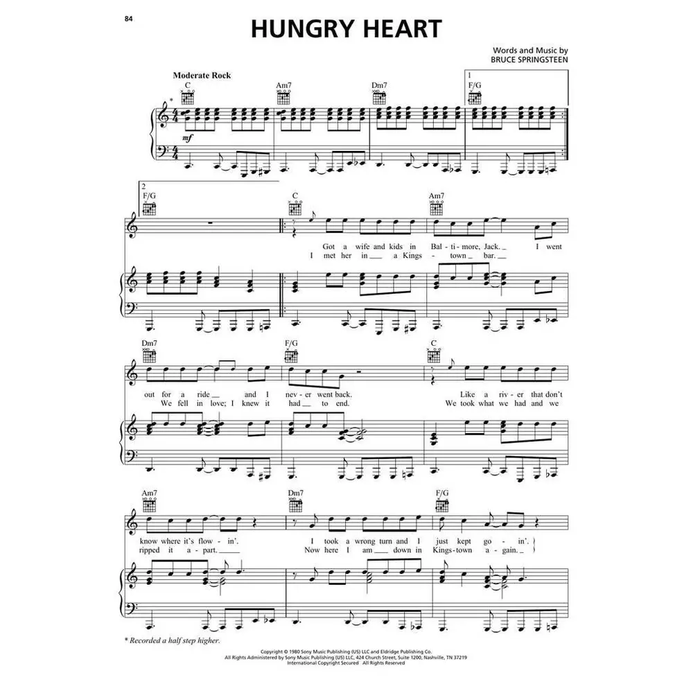 Bruce Springsteen Sheet Music Collection