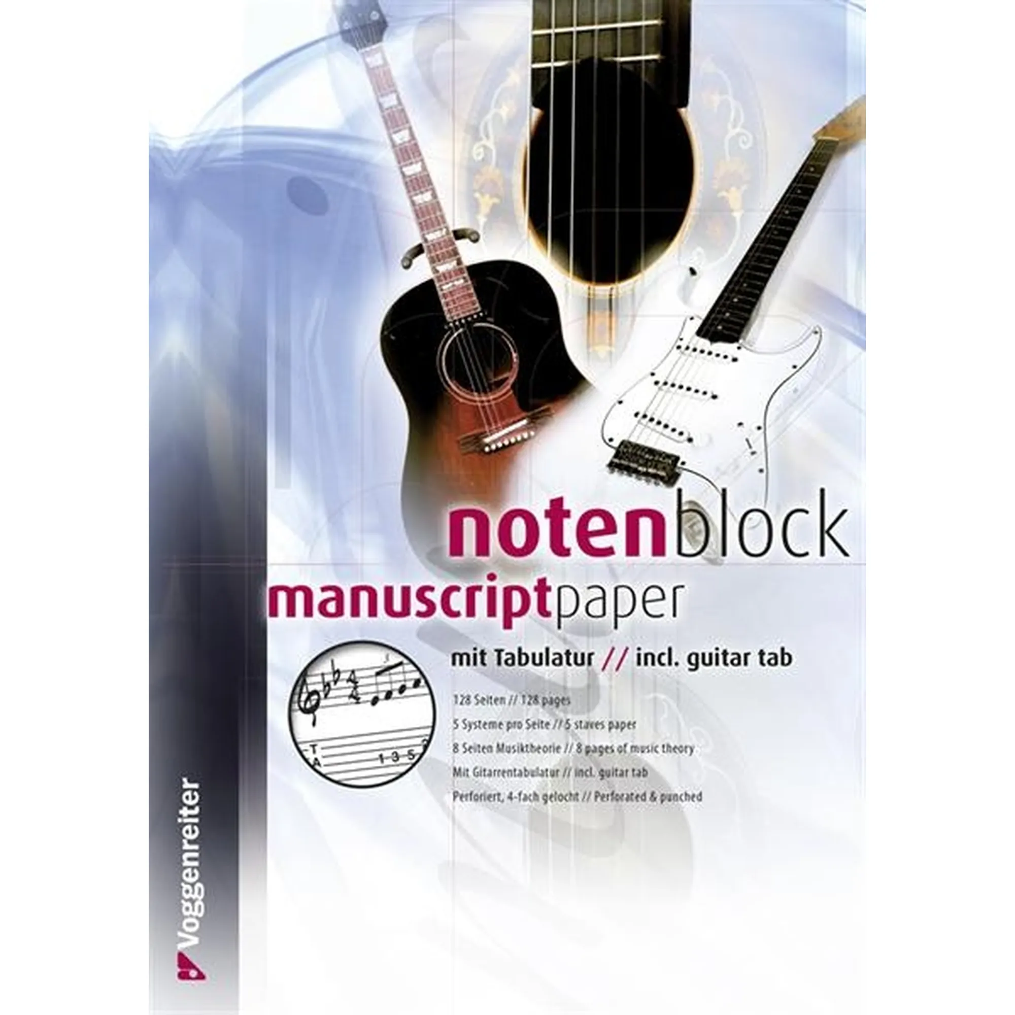 Notenblock mit Tabulatur