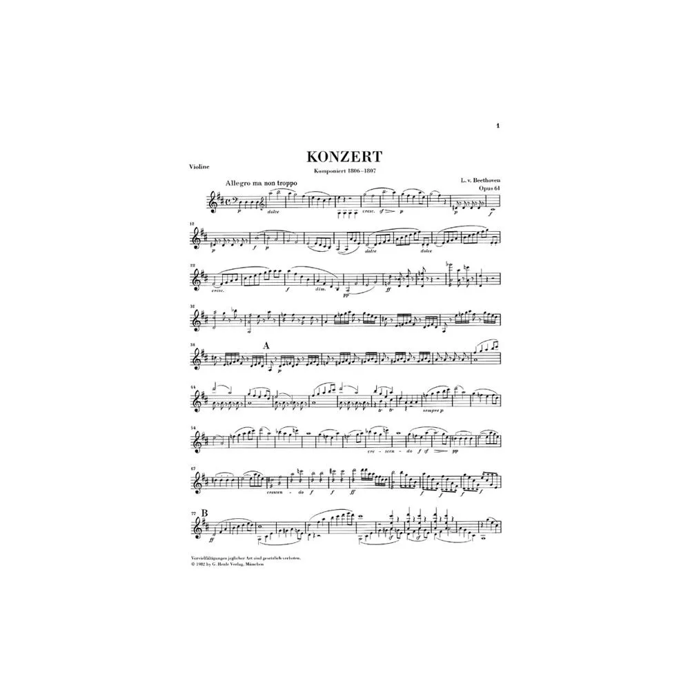 Konzert D-Dur Op 61