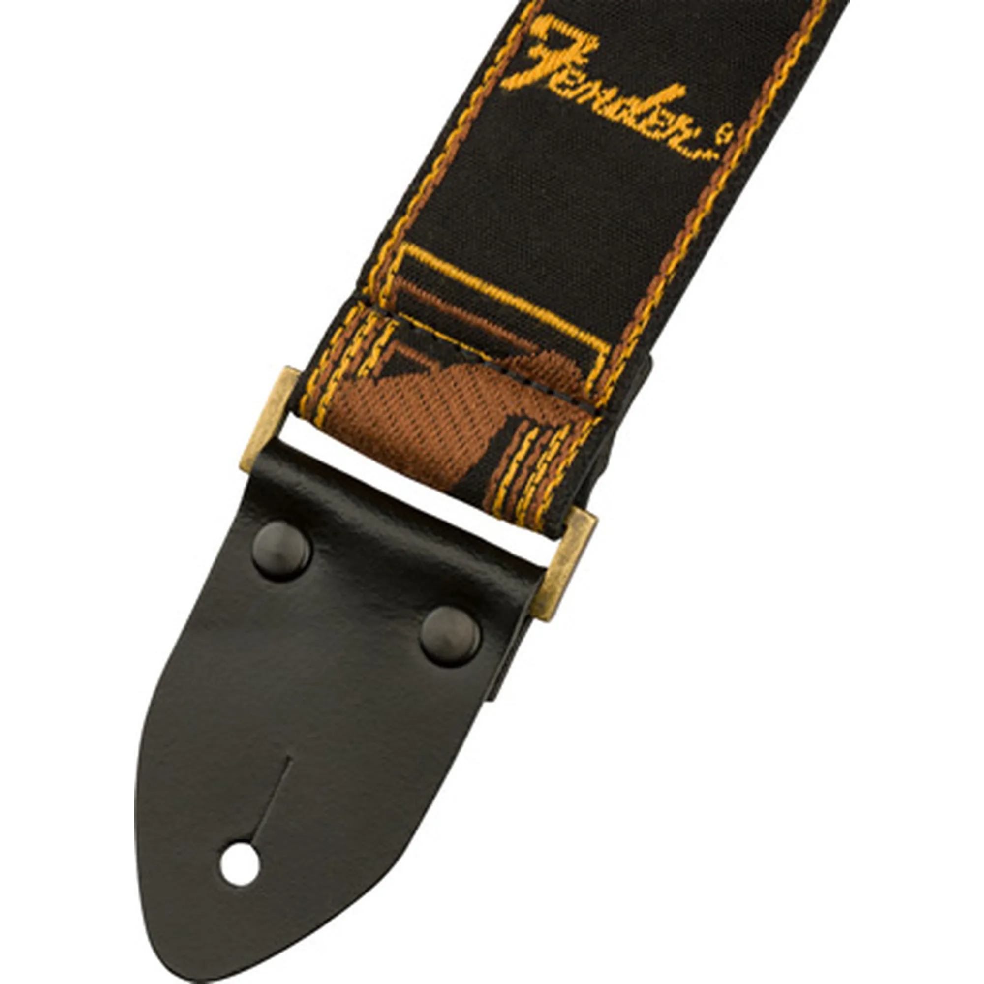 Fender BLK/YLW/BRN Vintage Mono Strap