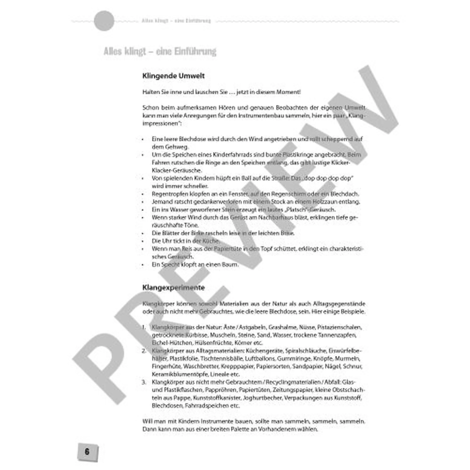 Mit Kindern Instrumente bauen