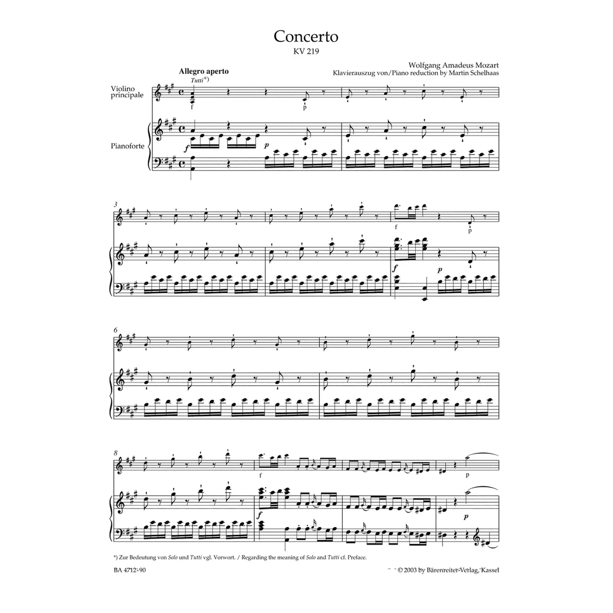 Konzert Nr.5 A-Dur KV 219