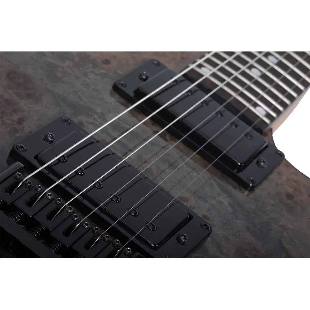 Schecter C-1 Standard - Black Fade Burst Burl