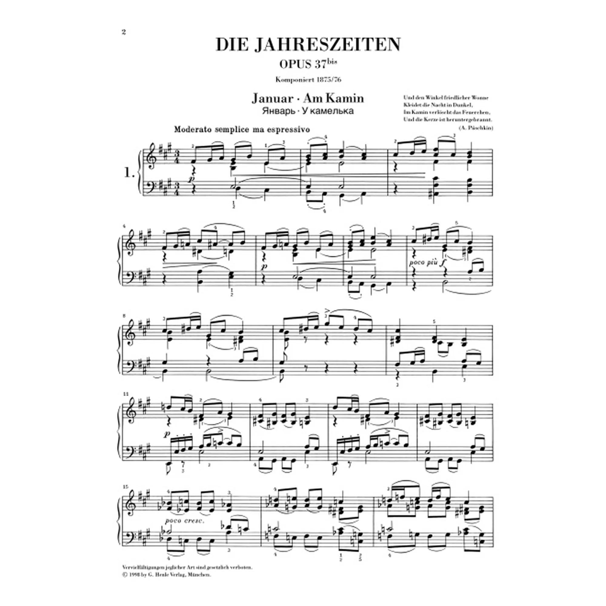 Die Jahreszeiten op 37 bis