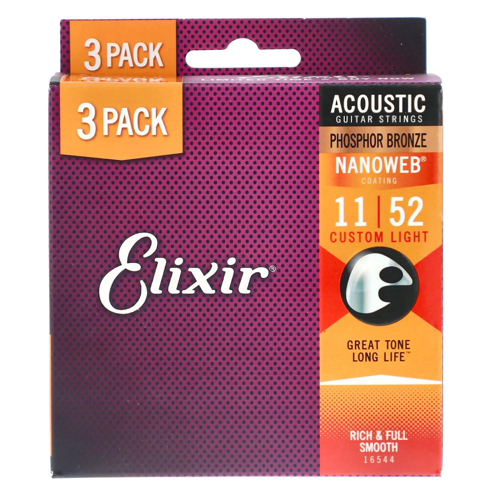 Elixir Nanoweb Phosphor Custom Light 3-Pack