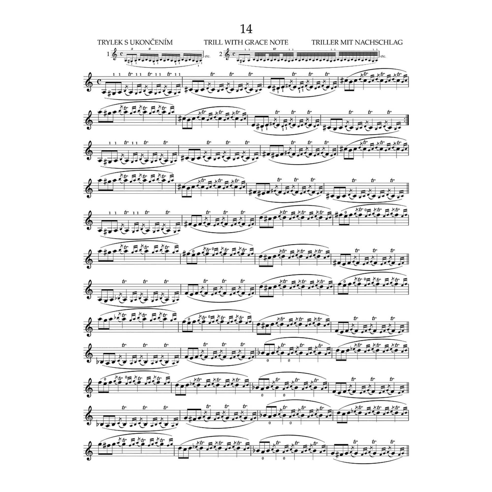 Triller-Vorstudien & Entwicklung des Finger-Anschlags op.7