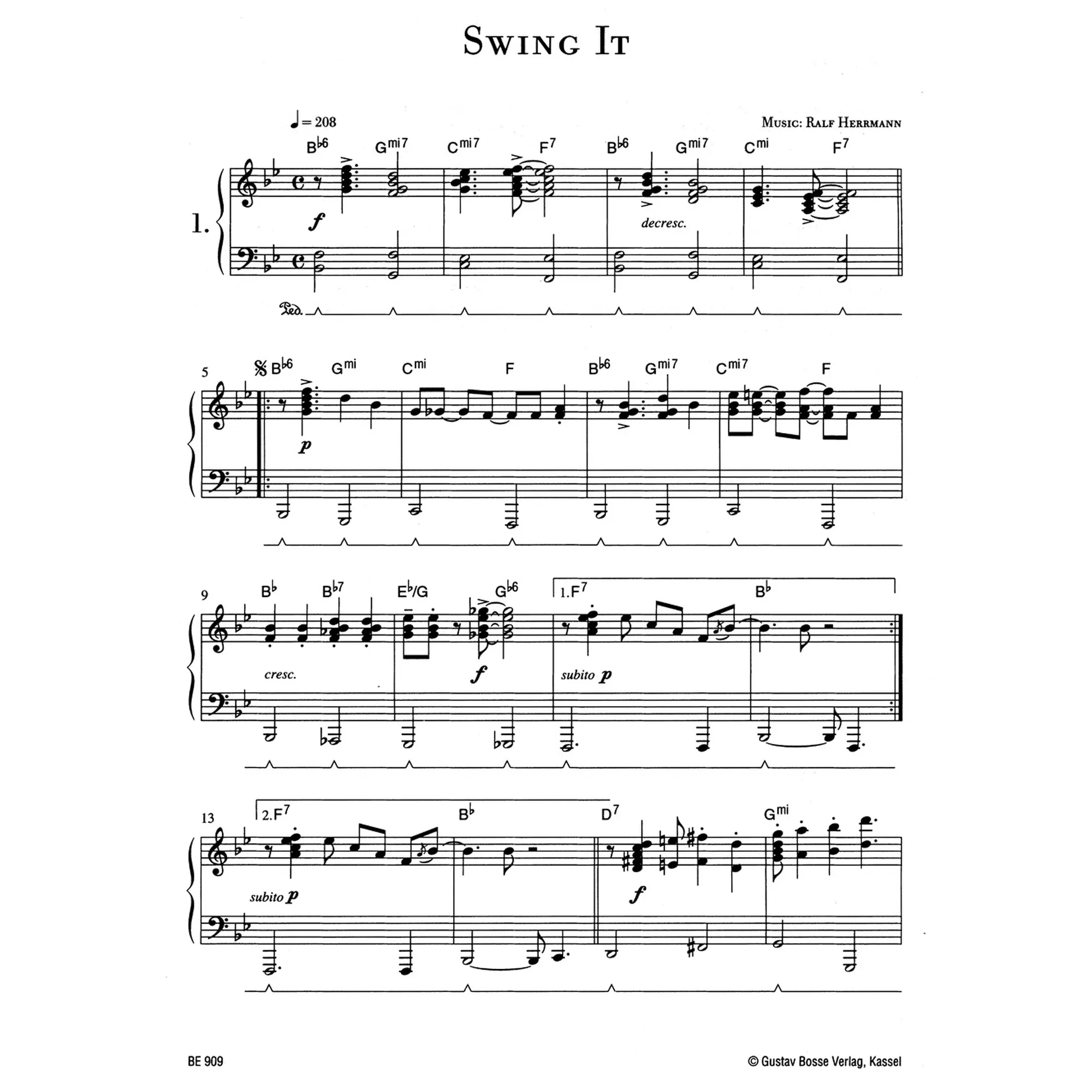 Swing it - Jazz for piano