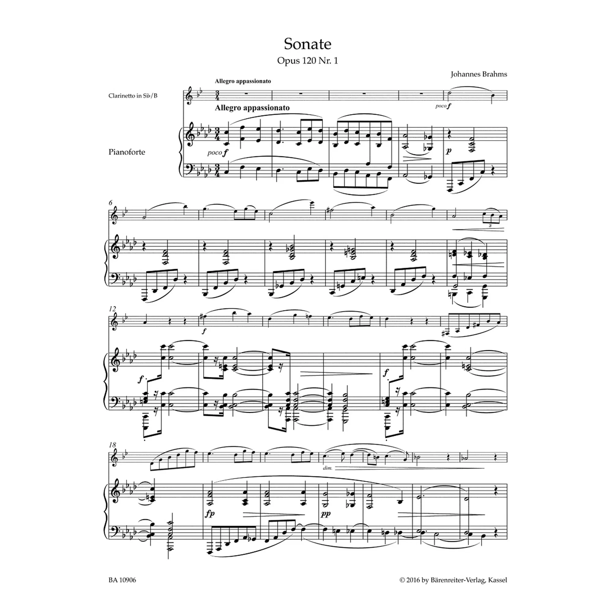 Sonaten in f-Moll und Es-Dur op. 120