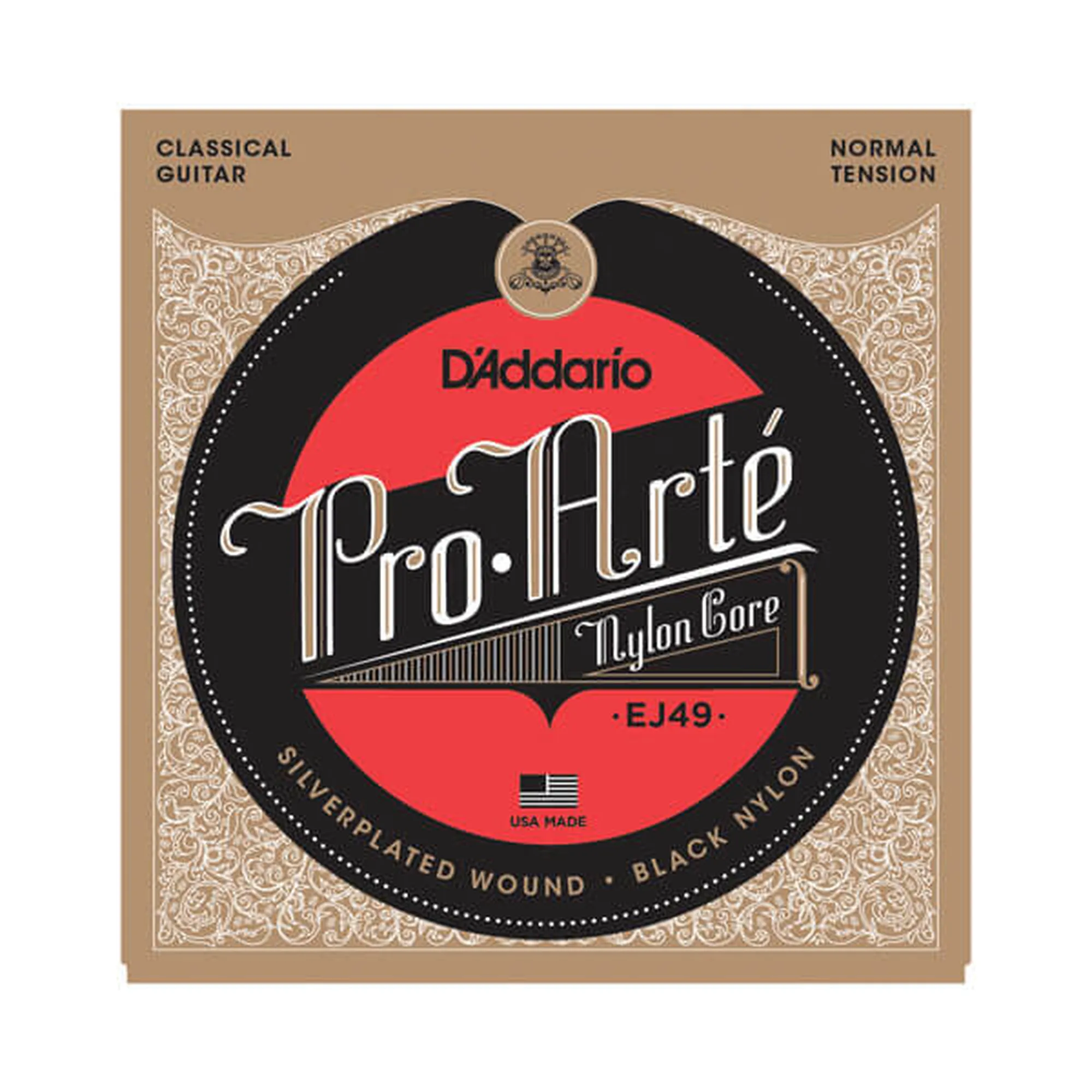D´Addario EJ49 Pro Arte Silver/Black Normal